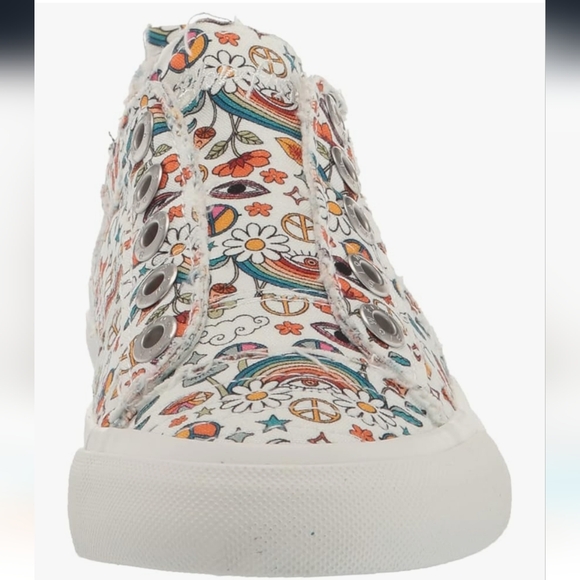 Sale Blowfish Malibu Peace Sign Rainbow Muhroom Eye Patterned Canvas Sneakers - Picture 3 of 4